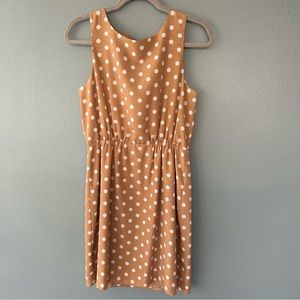 J. Crew Tan Polka Dot Dress